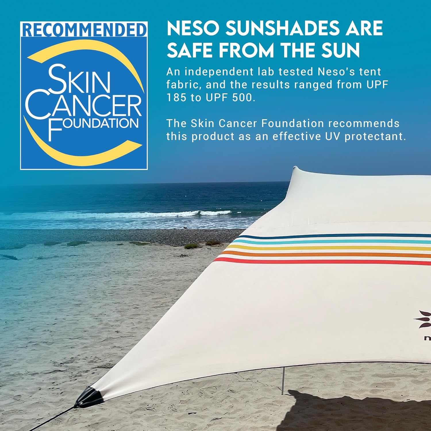 Lightweight portable beach tent in [color] with [size] dimensions, featuring UPF 50+ sun protection and reinforced corner design — view 4