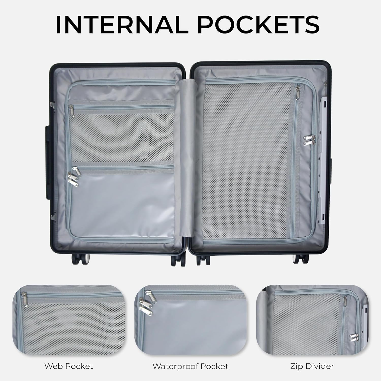 {color} hardshell ride-on carry-on suitcase with seat feature and waterproof pocket — view 3