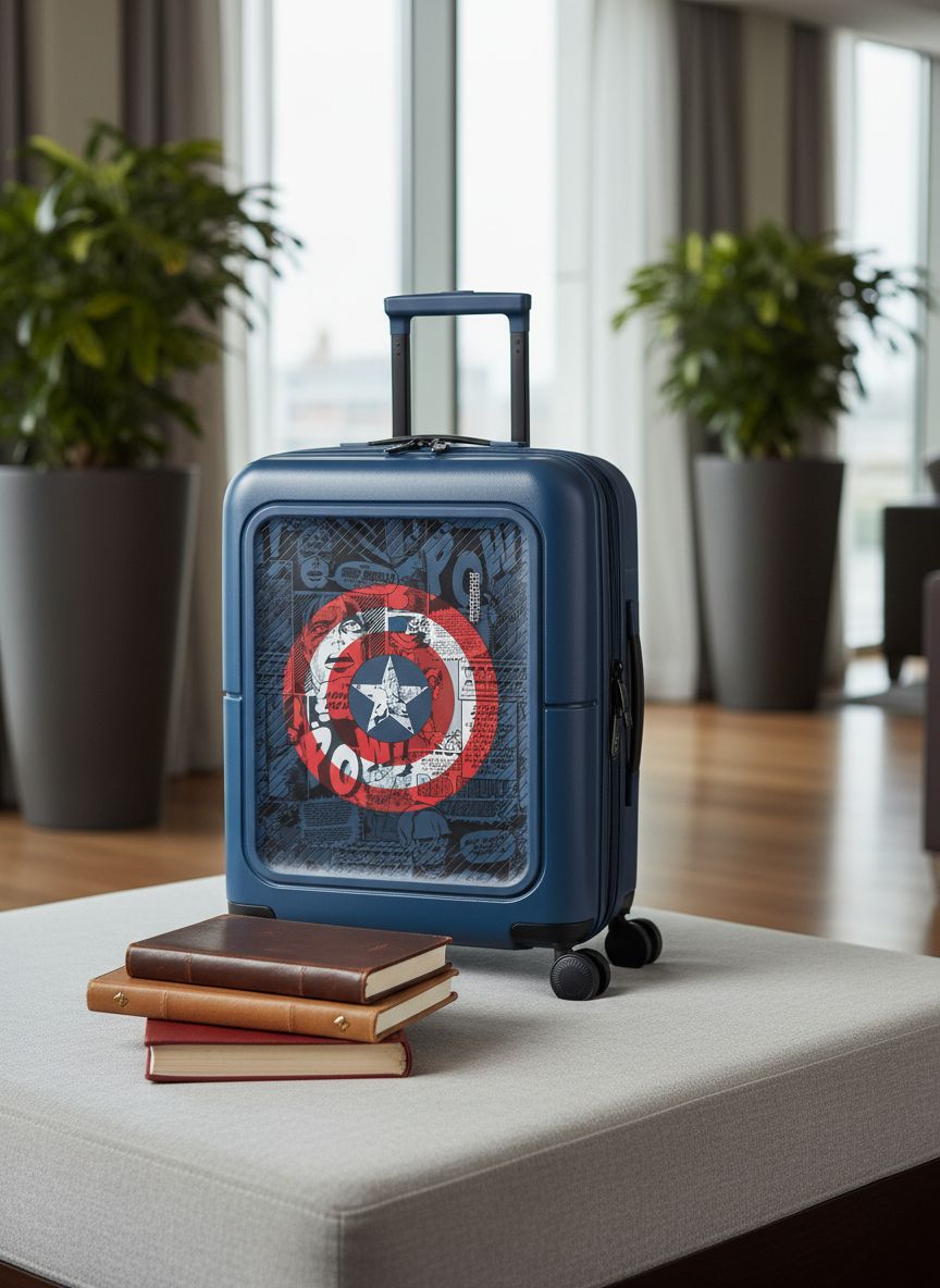 [Color] hardshell carry-on suitcase with expandable design and TSA-approved lock — view 1