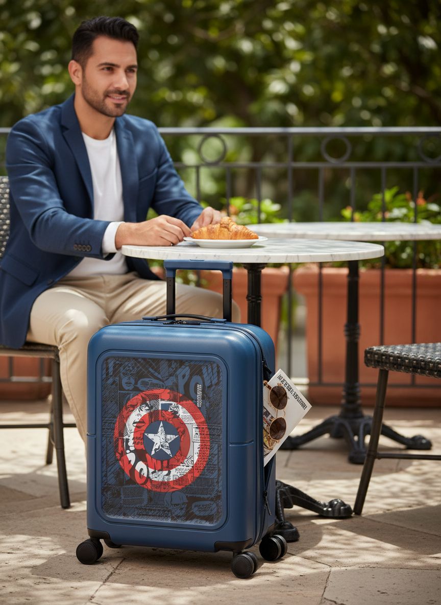 [Color] hardshell carry-on suitcase with expandable design and TSA-approved lock — view 4