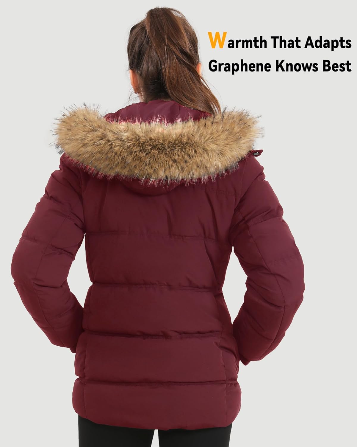 Women's [color] graphene heated jacket with waterproof exterior and fast-charge battery pack — view 3