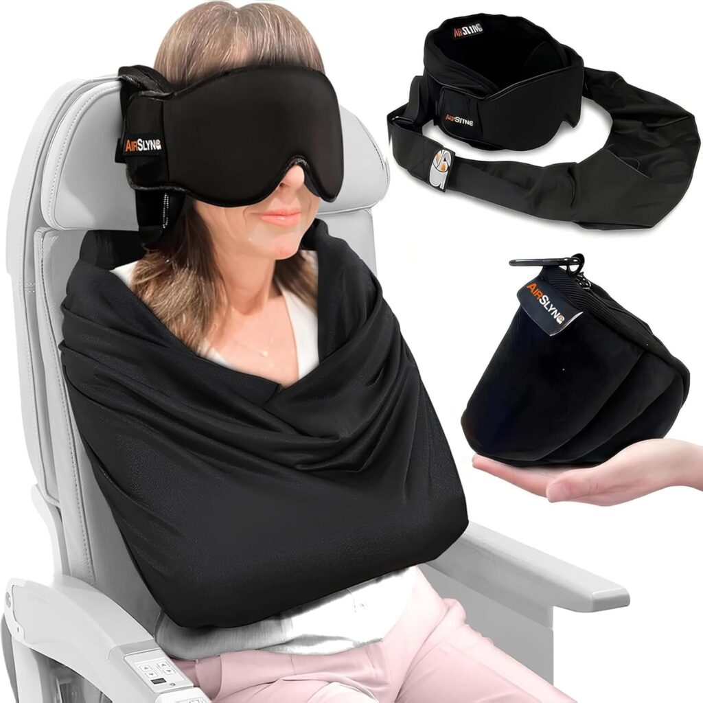 Memory Foam Travel Pillow System for Long Flights