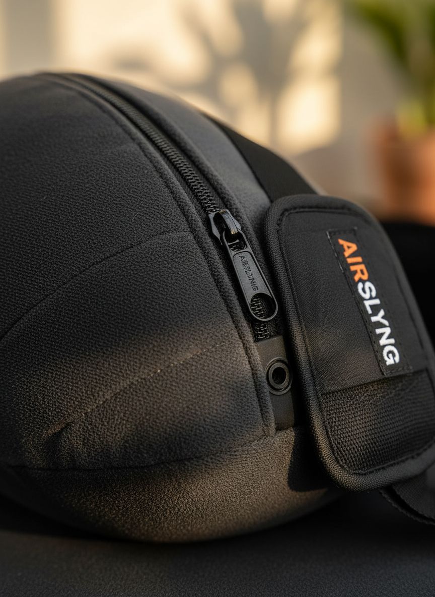 [Color] 3-in-1 memory foam travel pillow system with integrated eye mask and body sling for airplane sleep — view 4