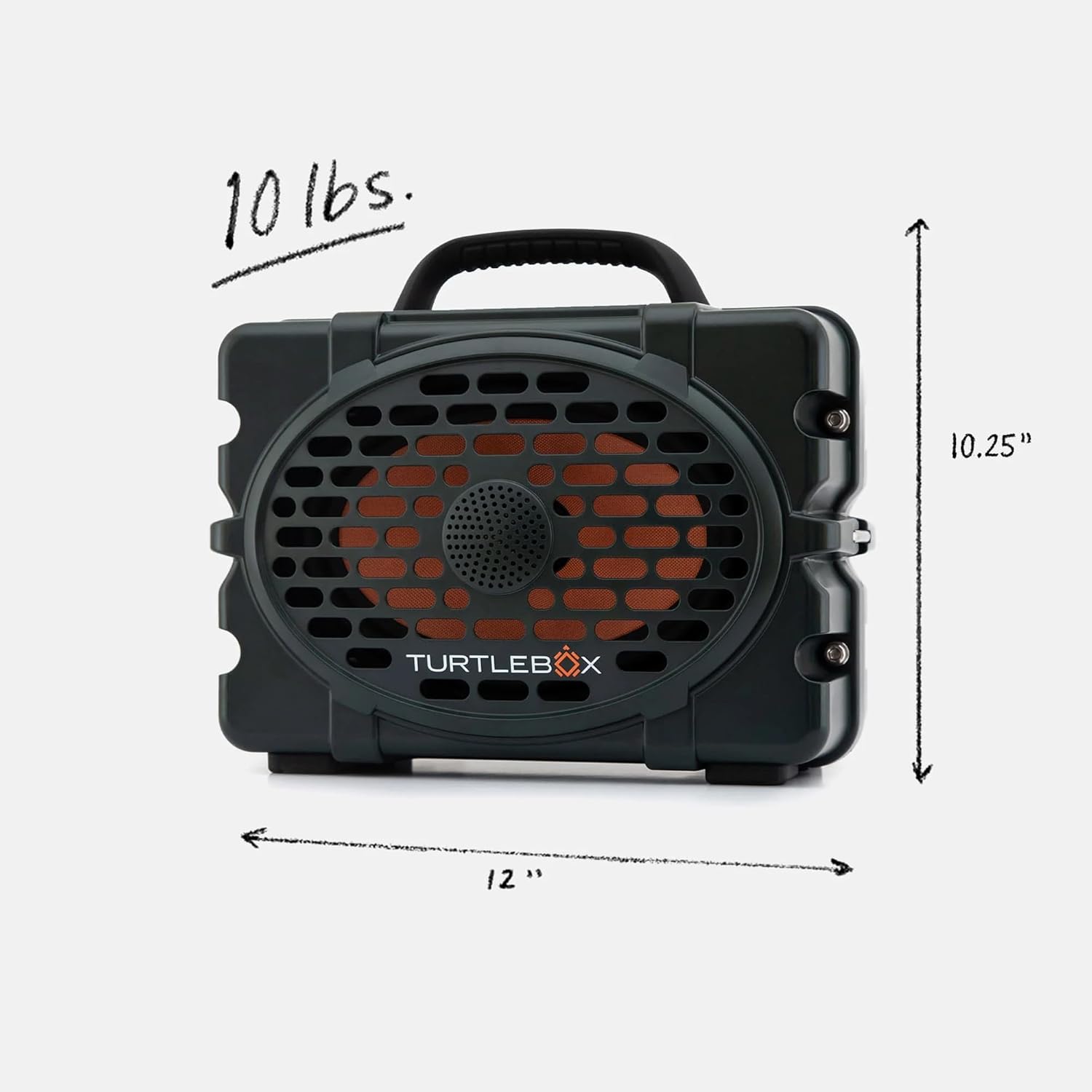 Rugged [color] waterproof Bluetooth speaker with impact-resistant polymer composite design, shown in outdoor setting — view 4