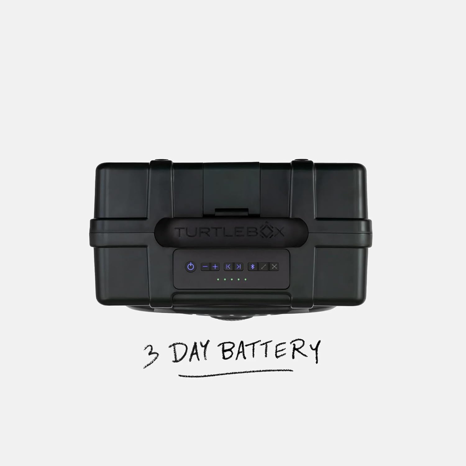 Rugged [color] waterproof Bluetooth speaker with impact-resistant polymer composite design, shown in outdoor setting — view 2
