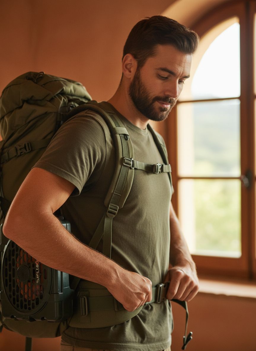 Rugged [color] waterproof Bluetooth speaker with impact-resistant polymer composite design, shown in outdoor setting — view 6