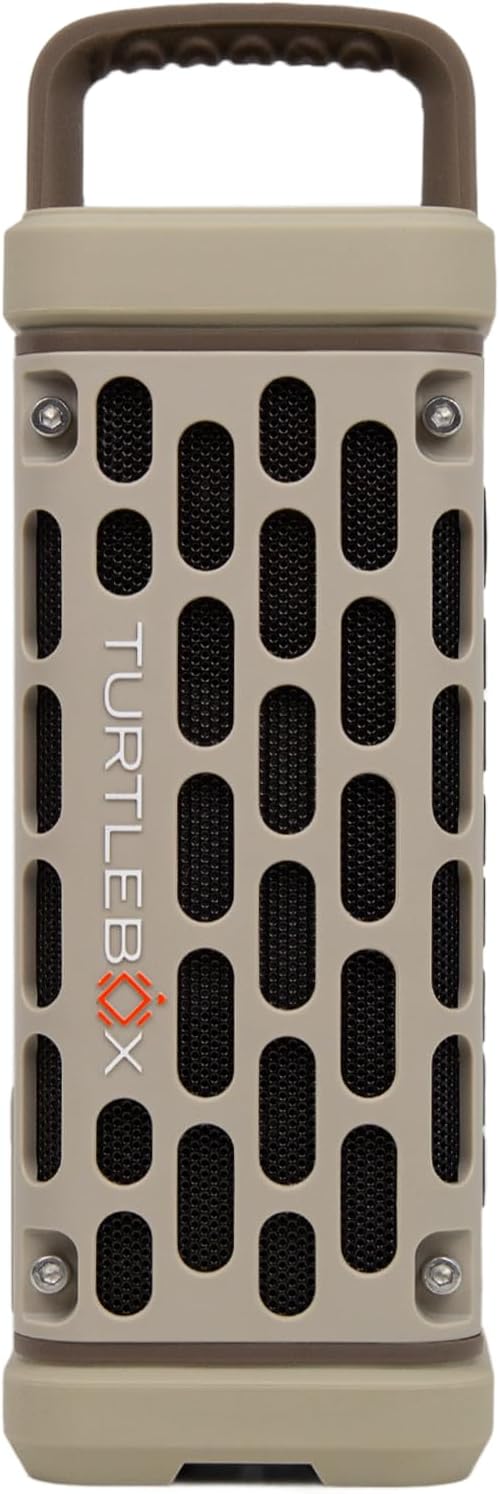 {{color}} rugged portable Bluetooth speaker with waterproof and shockproof design, shown in outdoor adventure setting โ view 5