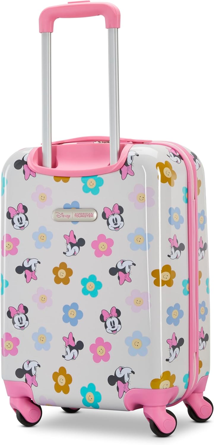 [Color] Minnie Mouse hardshell carry-on suitcase with spinner wheels and expandable storage for family travel — view 3