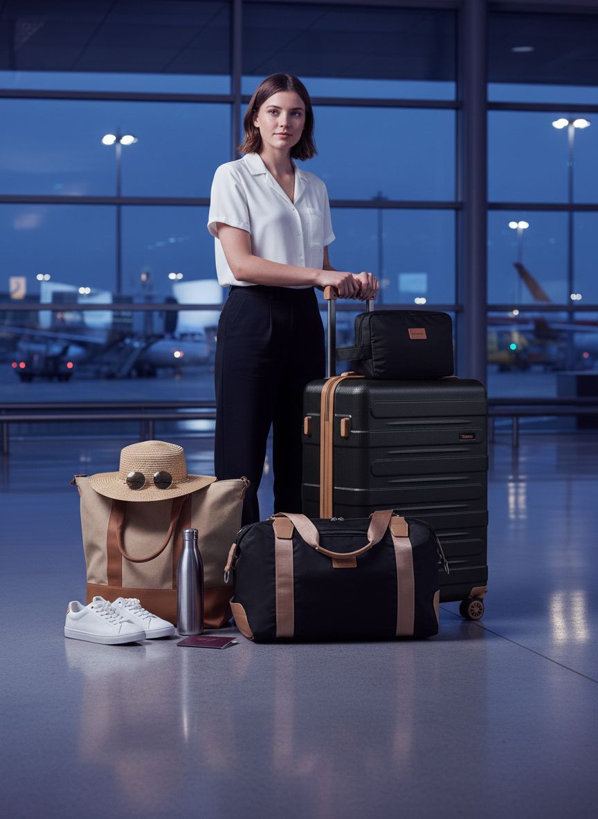 [Color] hardshell suitcase from 5-piece luggage set showing spinner wheels and TSA lock — view 5a