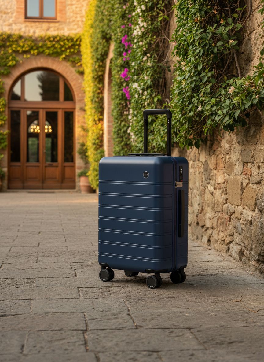 [Color] polycarbonate hardshell carry-on suitcase with 360 spinner wheels and TSA lock — view 3