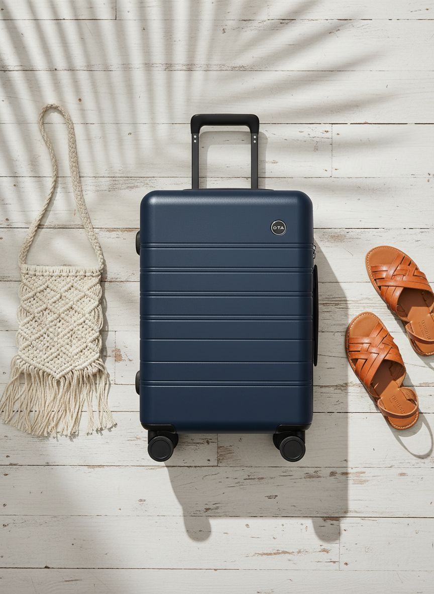 [Color] polycarbonate hardshell carry-on suitcase with 360 spinner wheels and TSA lock — view 7a