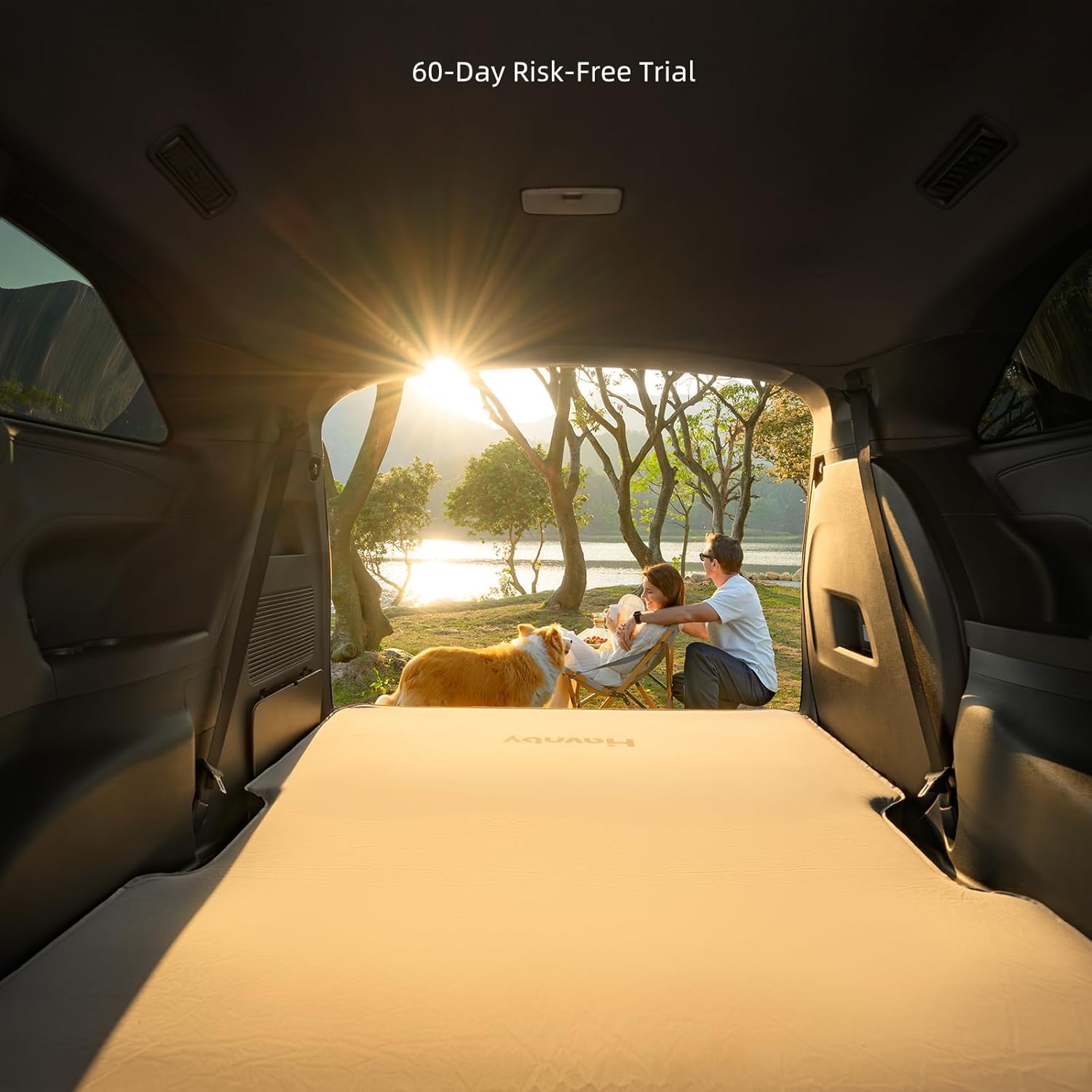 [Color] full-size inflatable car mattress with built-in pump, fitted for Toyota Sienna backseat — view 5