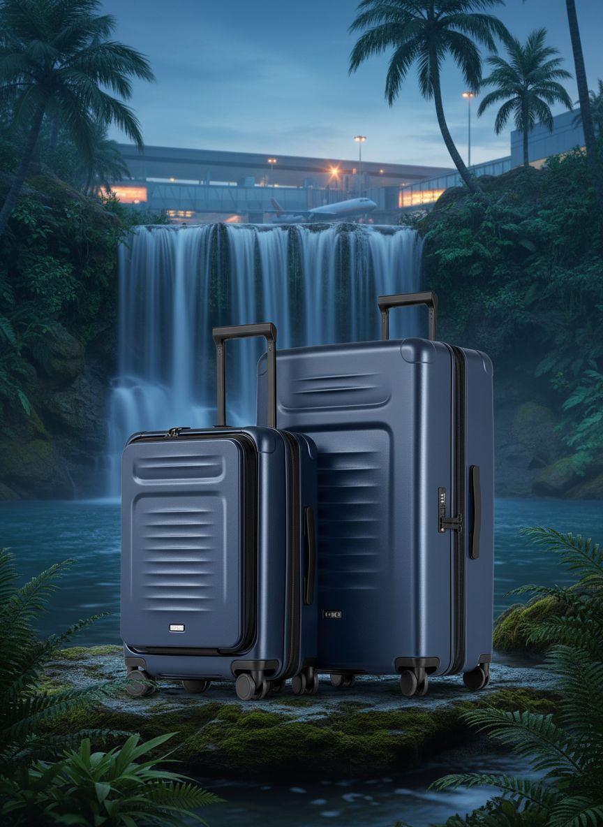 [Color] expandable hardshell carry-on suitcase with front compartment and spinner wheels, TSA-approved — view 2