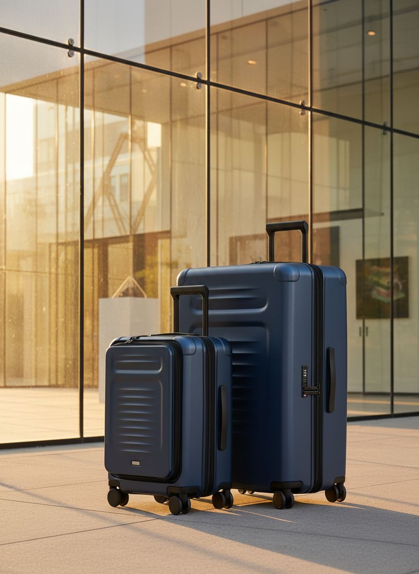 [Color] expandable hardshell carry-on suitcase with front compartment and spinner wheels, TSA-approved — view 3