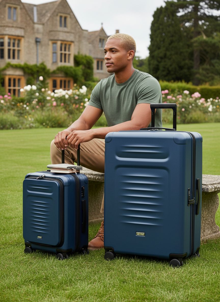 [Color] expandable hardshell carry-on suitcase with front compartment and spinner wheels, TSA-approved — view 4