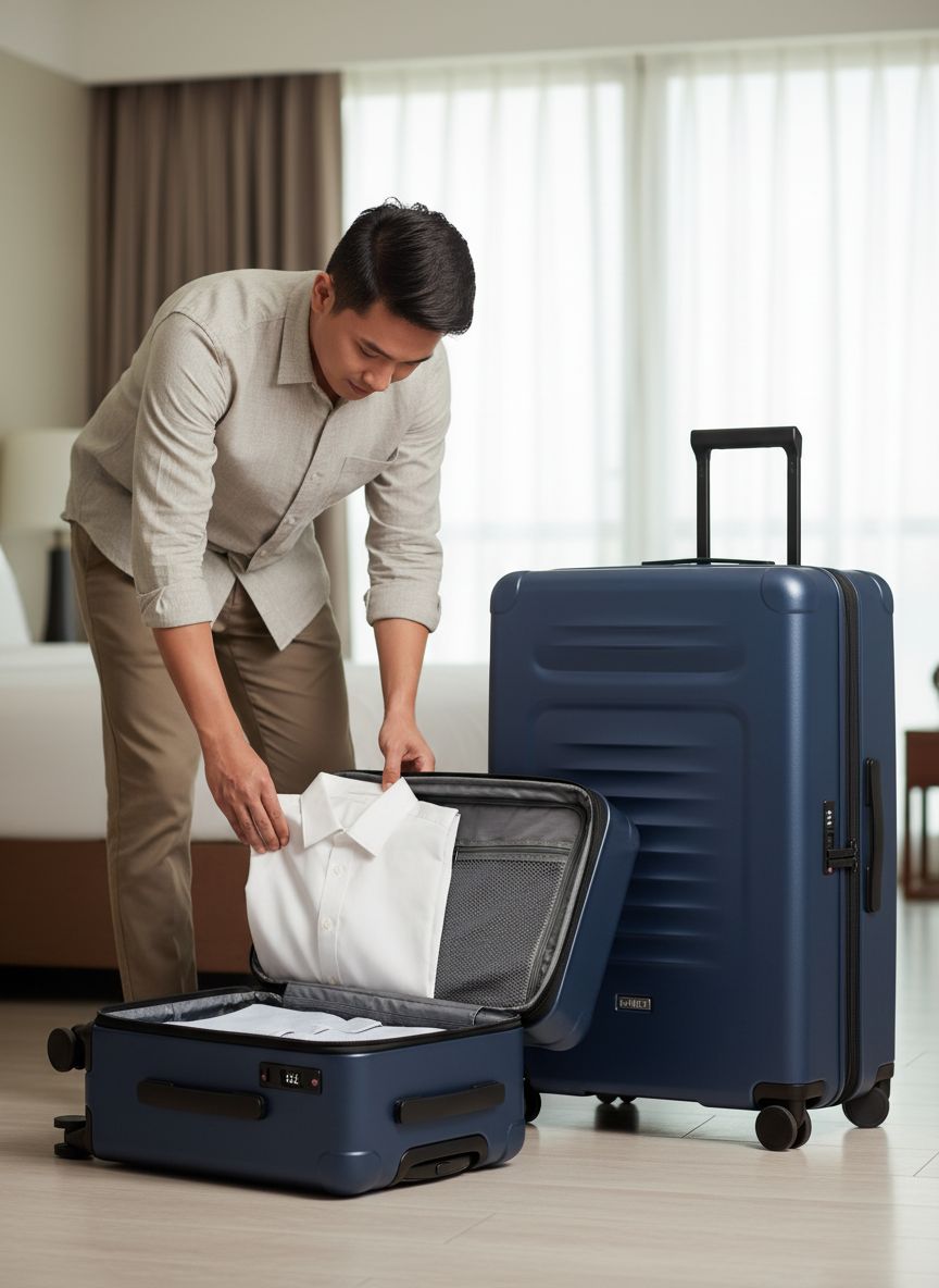 [Color] expandable hardshell carry-on suitcase with front compartment and spinner wheels, TSA-approved — view 6