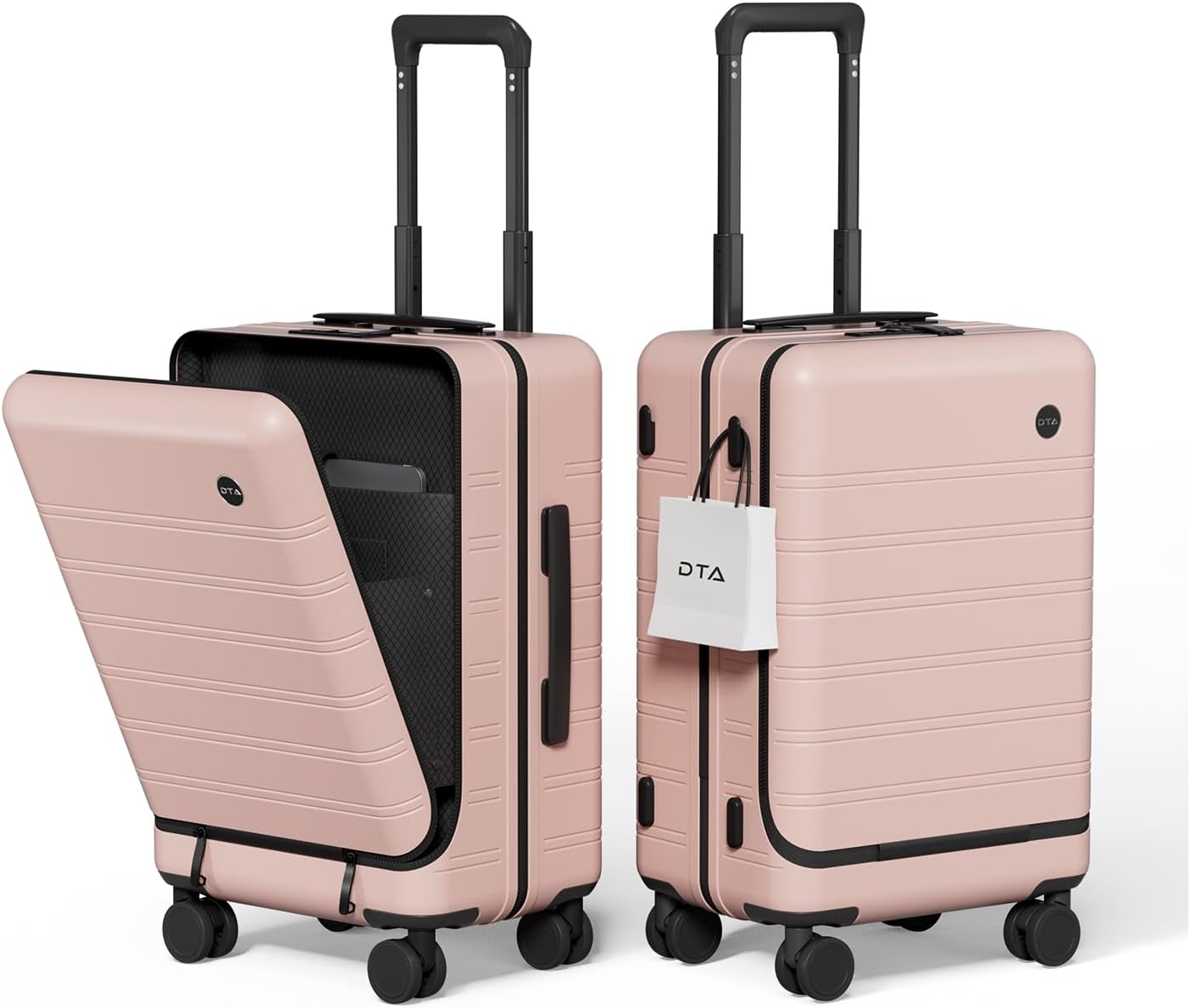 Top Opening PC Hard Shell Suitcase, 20-inch International Carry On Luggage with TSA Lock, 360 Silent Spinner Wheels, Lightweight - Ideal for Business Travel Suitcase (Pink, Carry-On 20-Inch)
