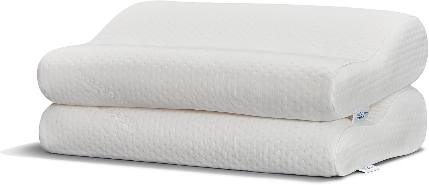 {color} memory foam neck pillow with ergonomic cervical support, medium profile design for travel comfort — view 3
