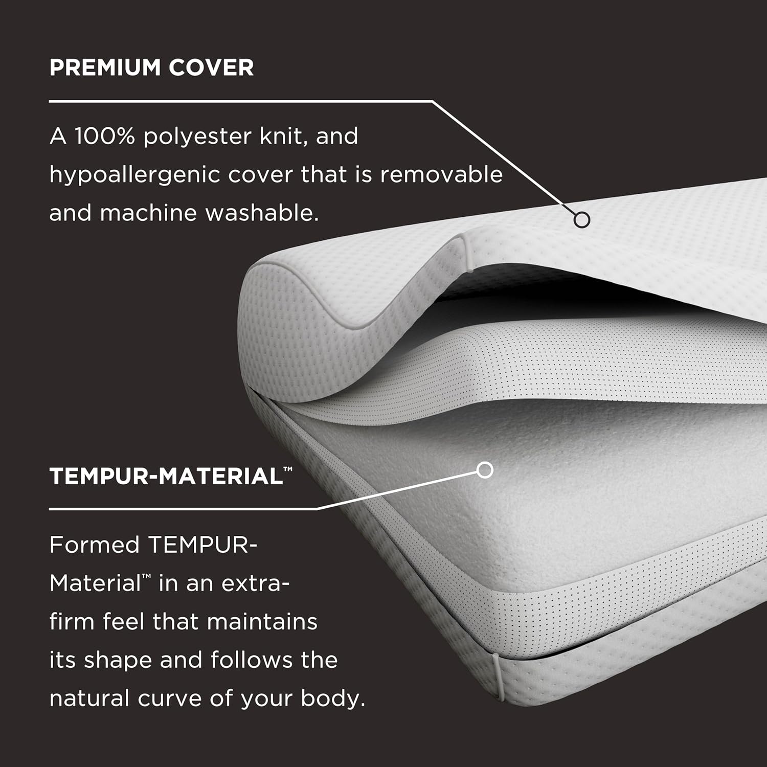 {color} memory foam neck pillow with ergonomic cervical support, medium profile design for travel comfort — view 5