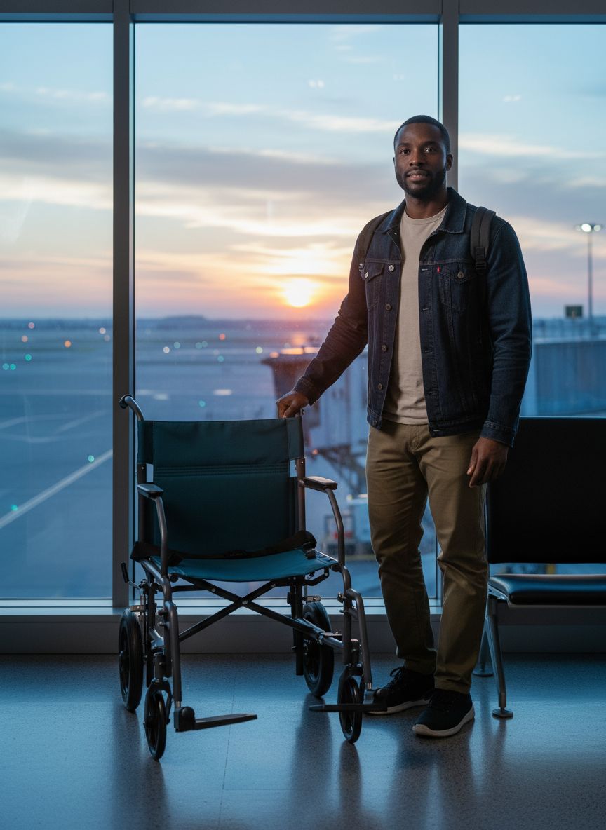 {{color}} folding steel transport wheelchair with {{wheel_size}}-inch wheels and microban-treated {{upholstery_color}} upholstery — view 2