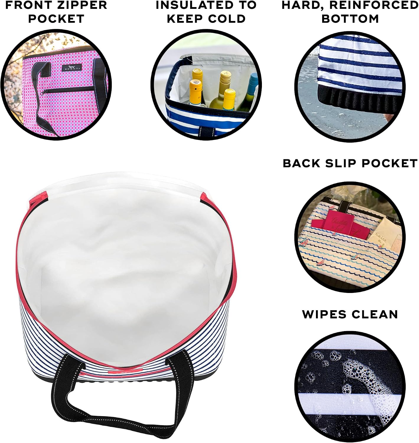[Color] soft-sided insulated cooler with hard bottom base, shown from [angle] displaying lightweight construction and [specific feature visibility] — view 2