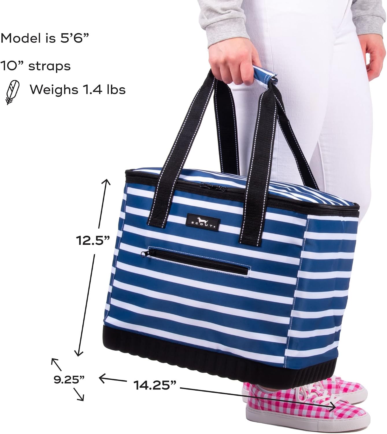 [Color] soft-sided insulated cooler with hard bottom base, shown from [angle] displaying lightweight construction and [specific feature visibility] — view 2