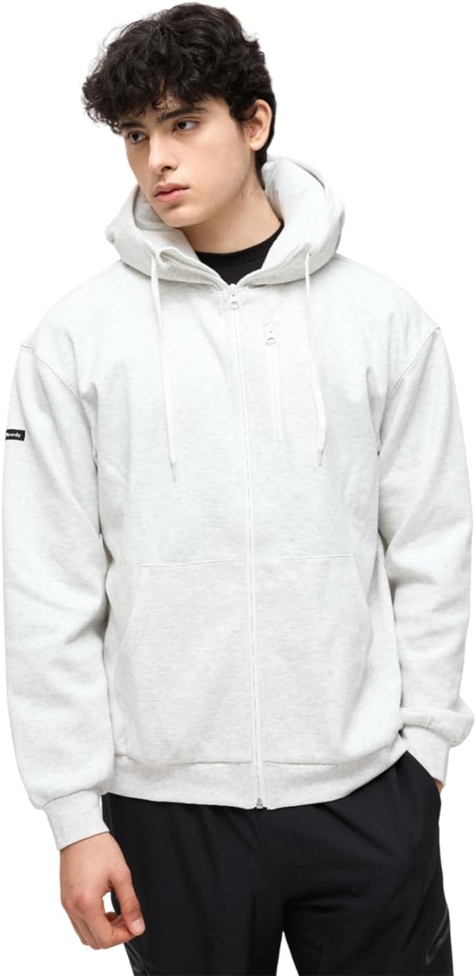 Travel hoodie with built-in inflatable neck pillow in [color], shown inflated for neck support — view 3