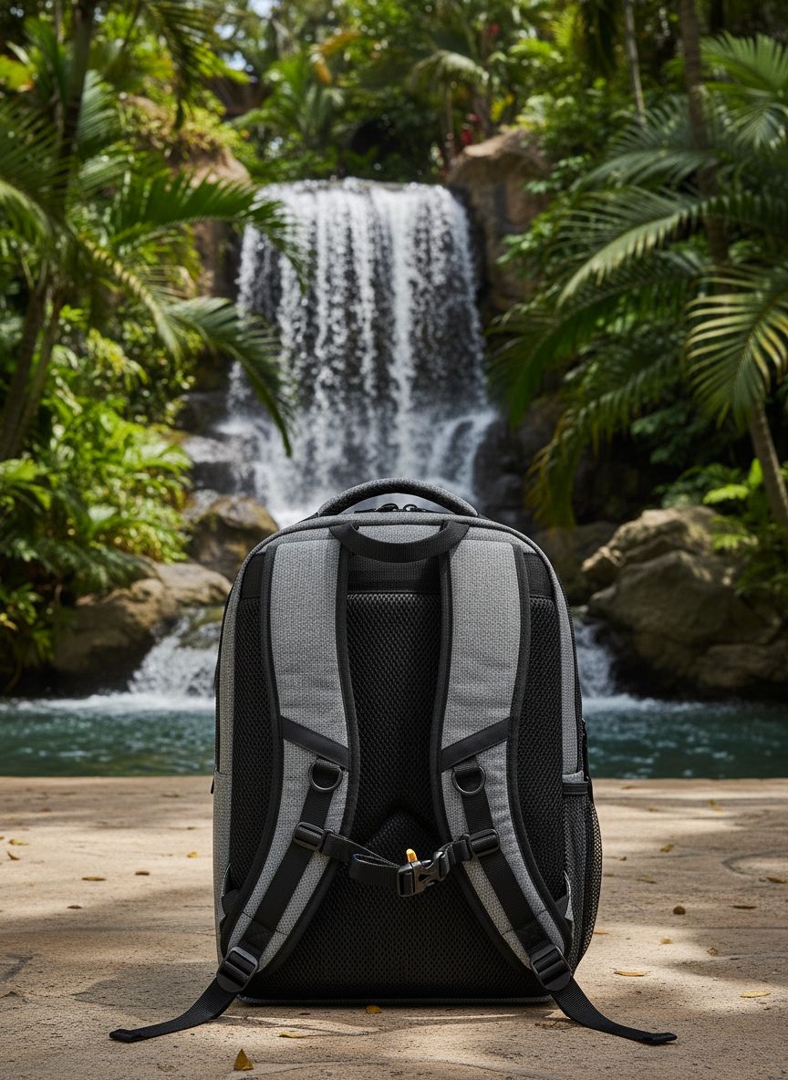 [Color] insulated meal prep backpack with laptop compartment, featuring [material texture] exterior and [number]-meal container capacity — view 2