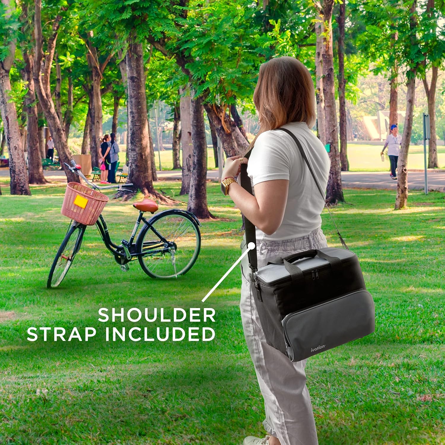 Soft-sided [color] portable electric cooler bag with thermoelectric cooling and 12V car plug — view 4