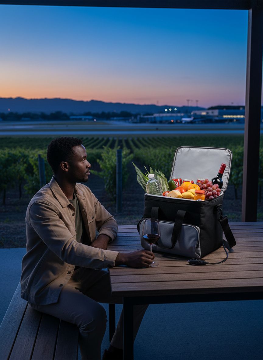 Soft-sided [color] portable electric cooler bag with thermoelectric cooling and 12V car plug — view 2