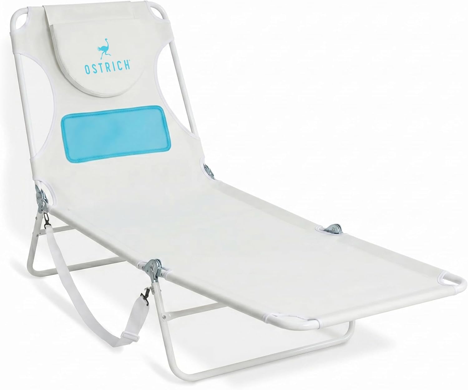 [Color] foldable beach lounger with chest support feature, portable design for pool and outdoor use — view 1