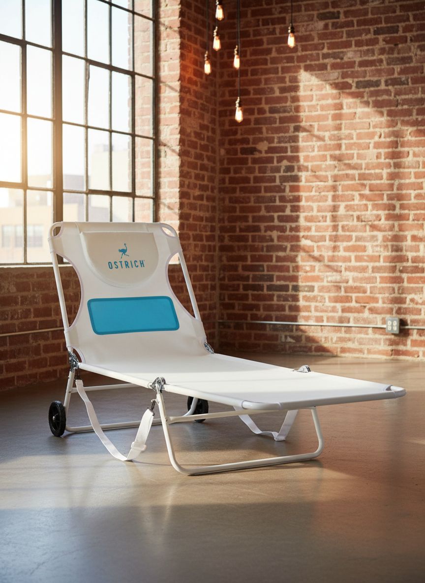 [Color] foldable beach lounger with chest support feature, portable design for pool and outdoor use — view 1