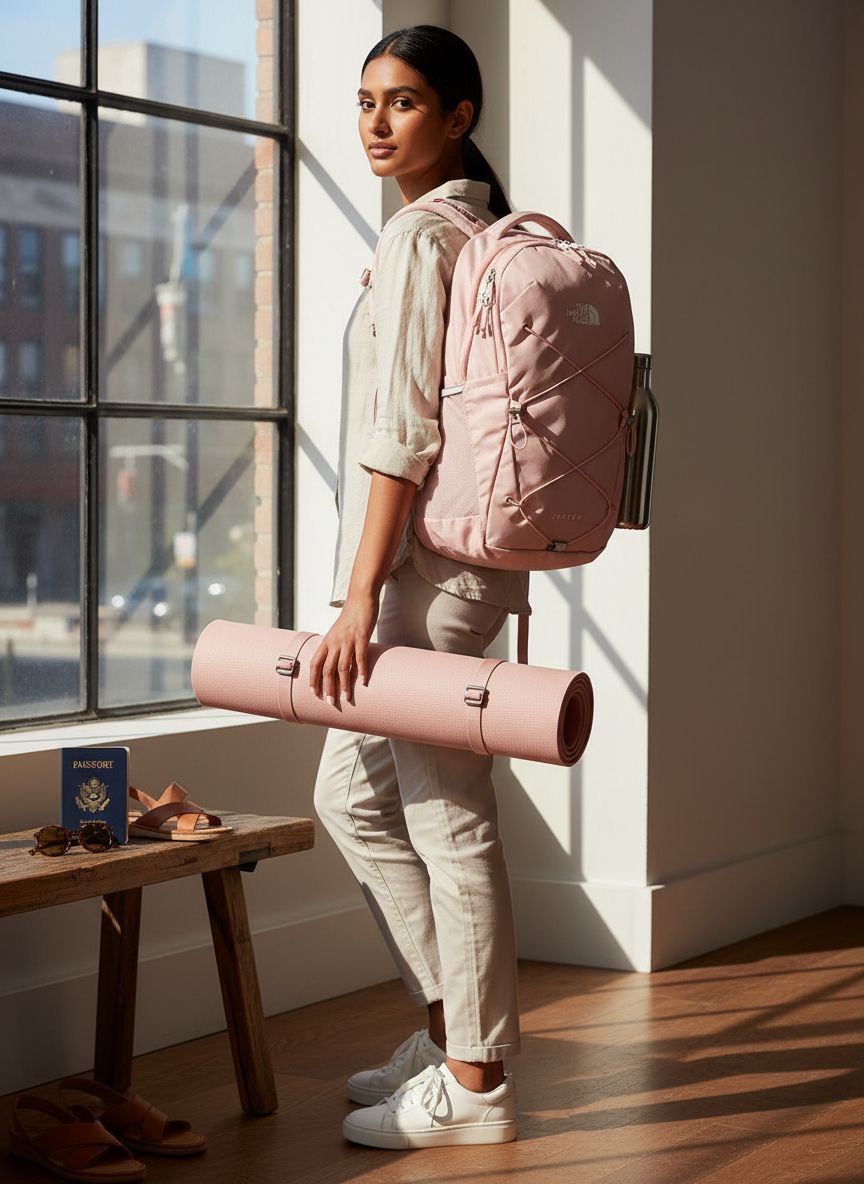 [Color] water-repellent laptop backpack with padded laptop sleeve and ballistic nylon construction — view 5a