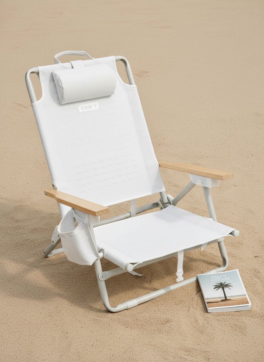 [Color] beach chair backpack with waterproof material and MOLLE attachment points, shown in compact lightweight design — view 1