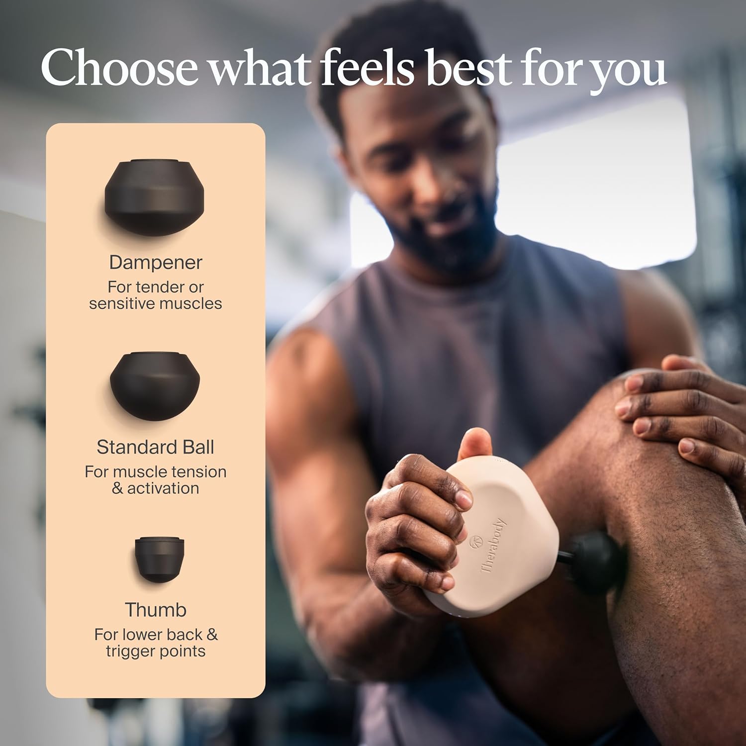 [Color] compact portable massage gun with aluminum body and silicone grip, displayed on travel luggage — view 5