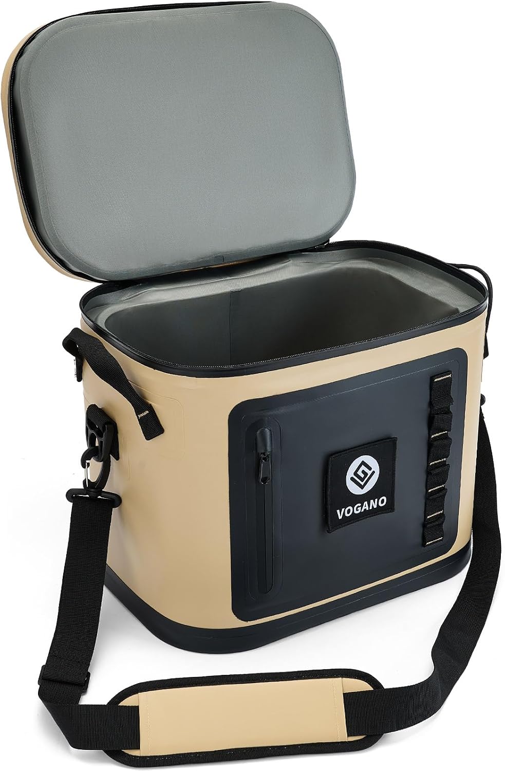 {color} 40-can soft cooler bag with roll-top waterproof seal and insulated nylon construction โ view 4