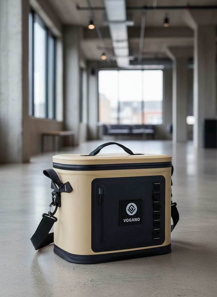 {color} 40-can soft cooler bag with roll-top waterproof seal and insulated nylon construction โ view 1