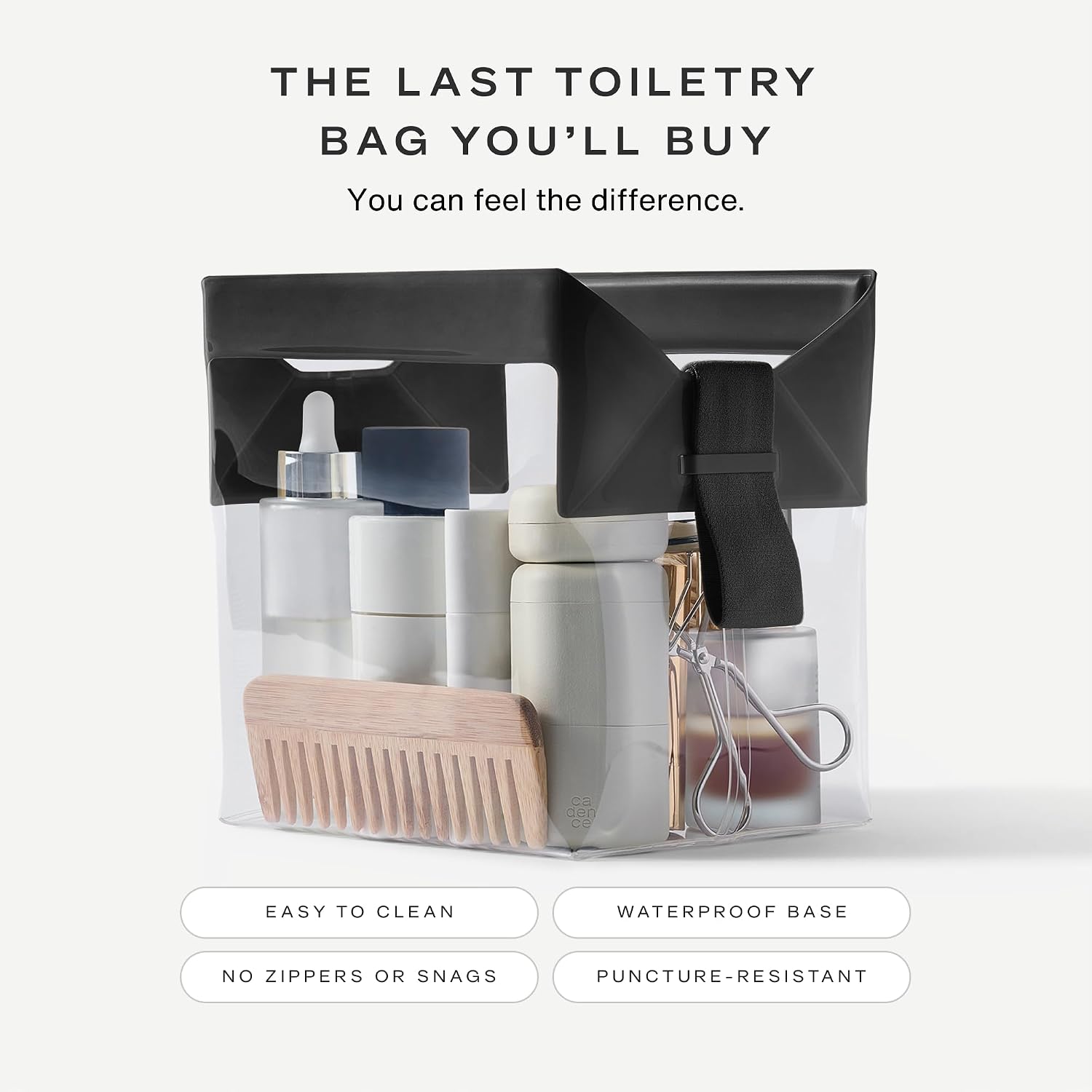[Color] TSA-approved toiletry bag with zipperless magnetic closure and leak-resistant recycled TPU material — view 3