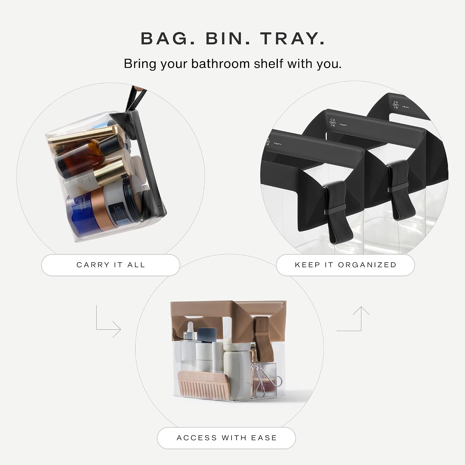 [Color] TSA-approved toiletry bag with zipperless magnetic closure and leak-resistant recycled TPU material — view 4