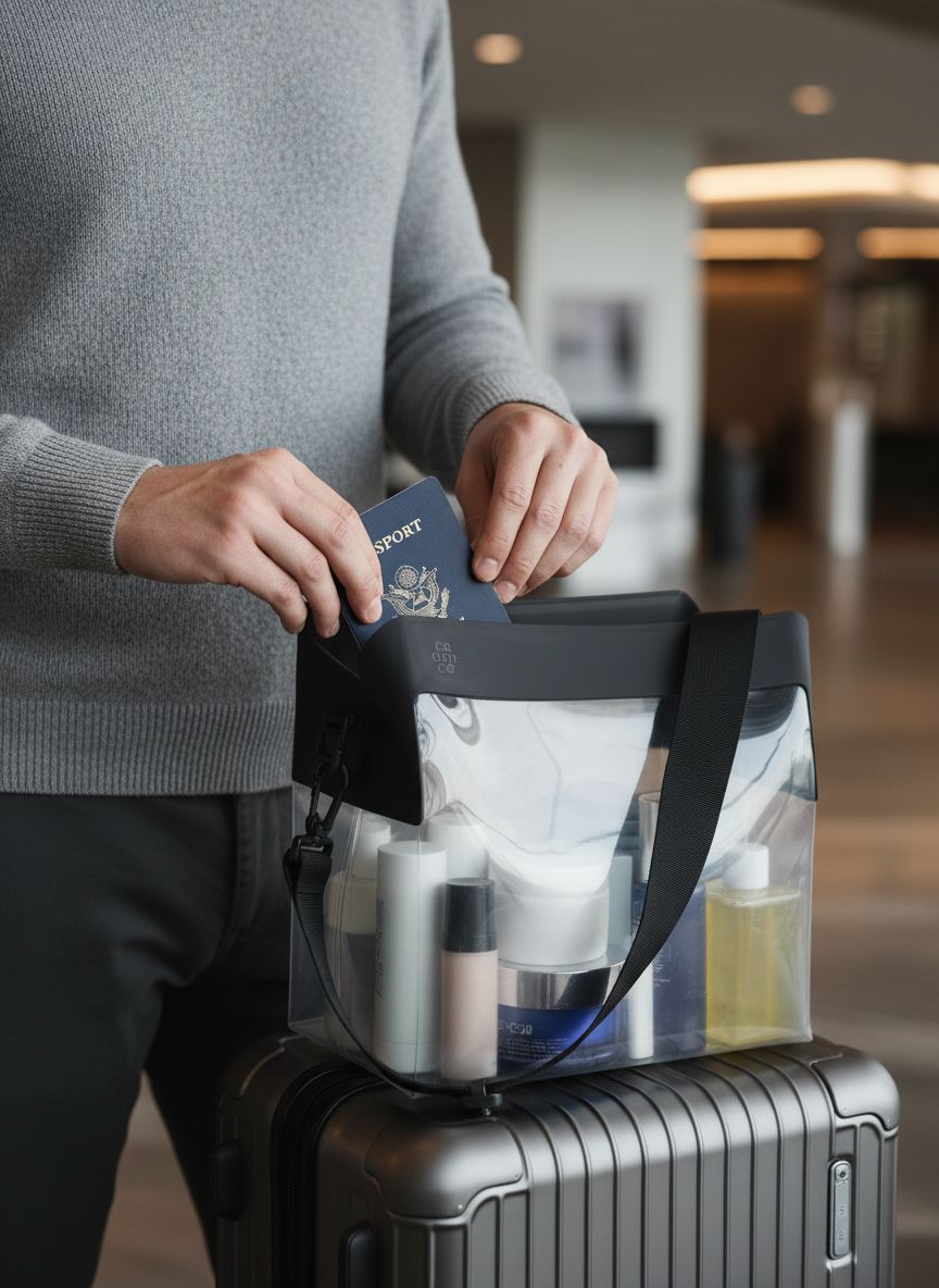 [Color] TSA-approved toiletry bag with zipperless magnetic closure and leak-resistant recycled TPU material — view 6