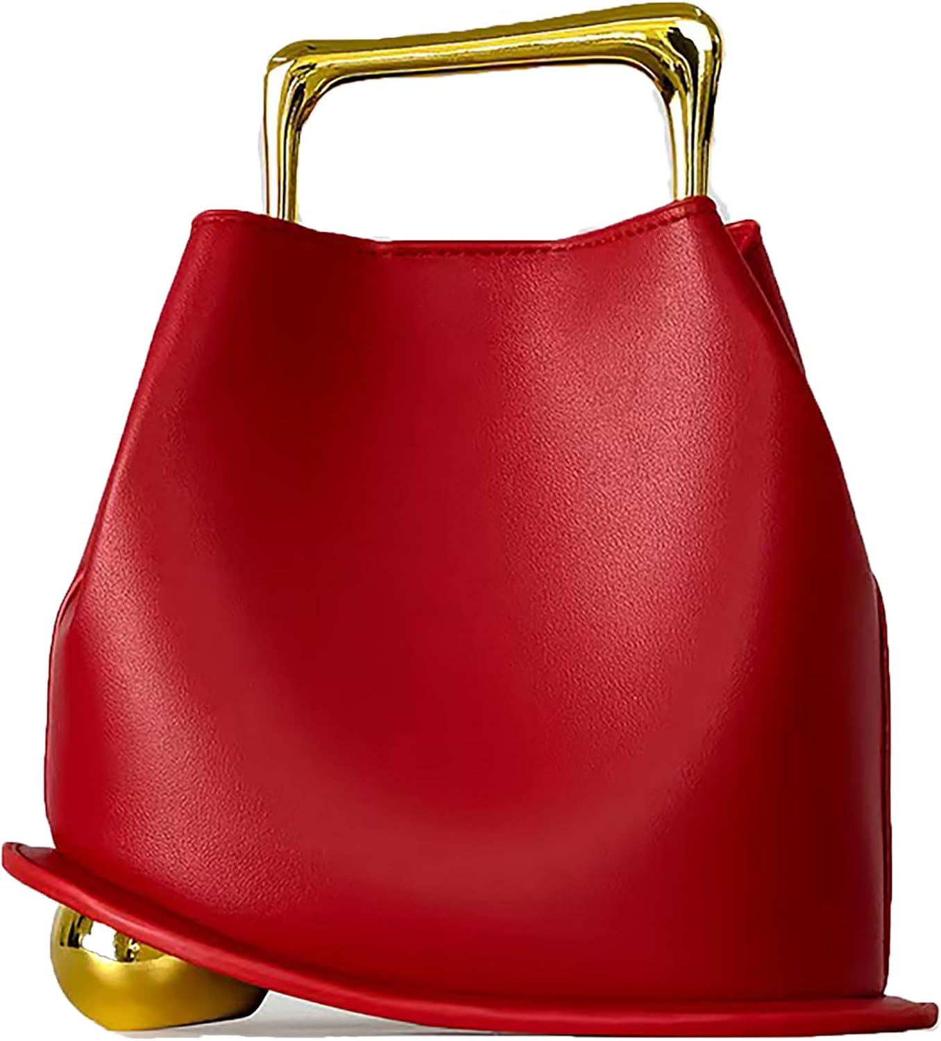 {color} PU leather bucket handbag with detachable crossbody strap and top handle, shown for business and travel use โ view 4