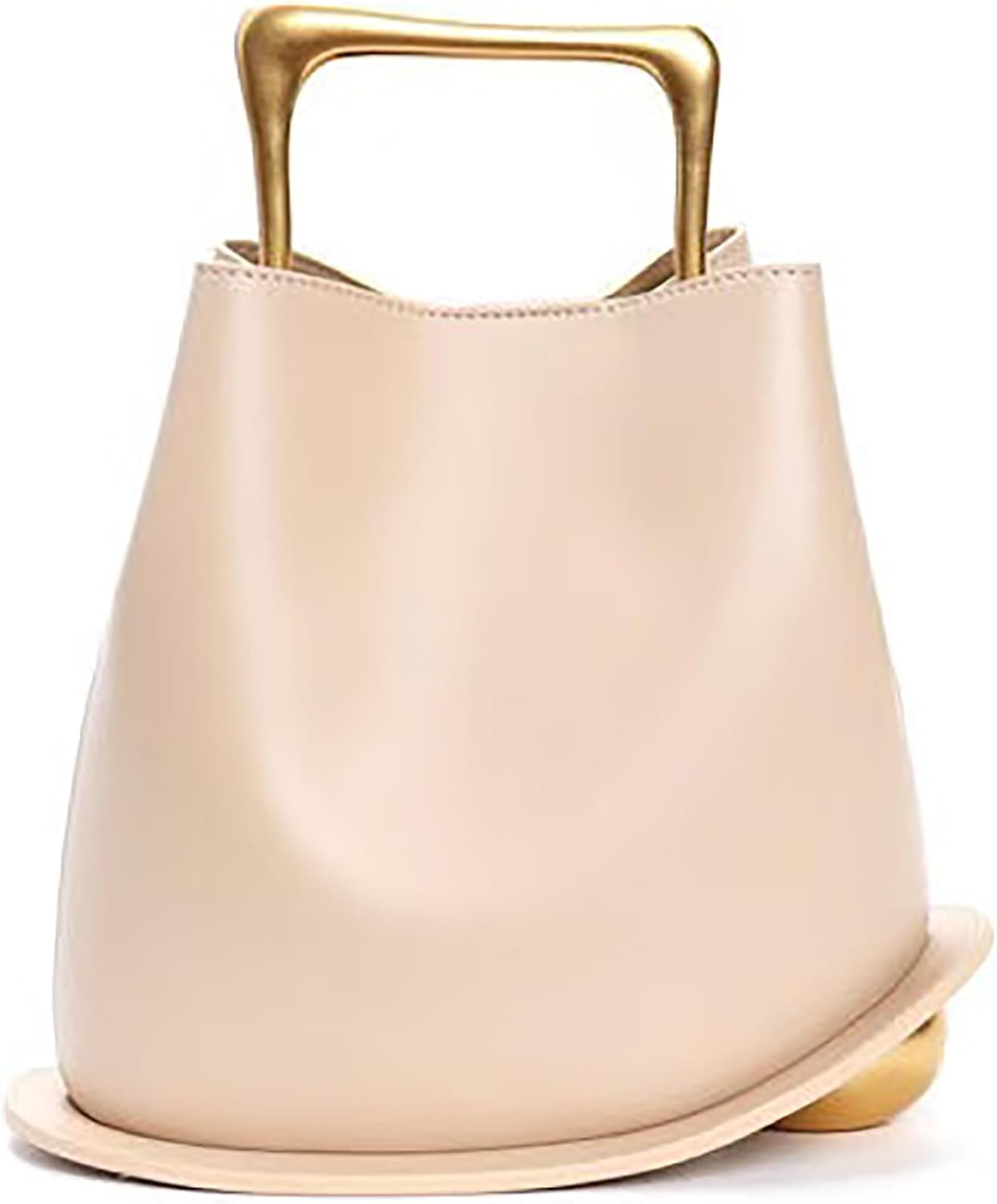 {color} PU leather bucket handbag with detachable crossbody strap and top handle, shown for business and travel use โ view 5