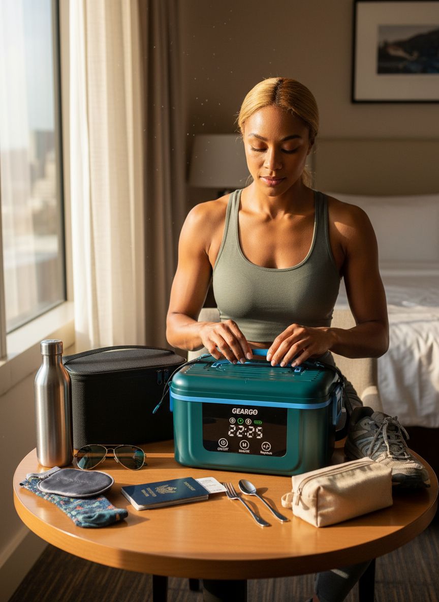 [Color] cordless electric lunch box with rechargeable battery, ice crystal compartment, and 6-cup capacity for heated meals — view 5a