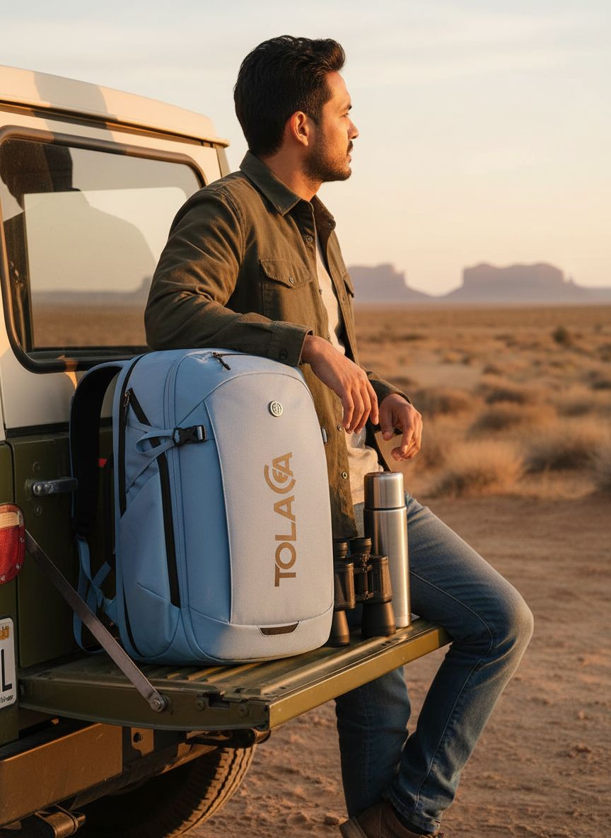 [Color] TSA-approved laptop backpack with water-resistant polyester exterior and dedicated laptop compartment — view 2