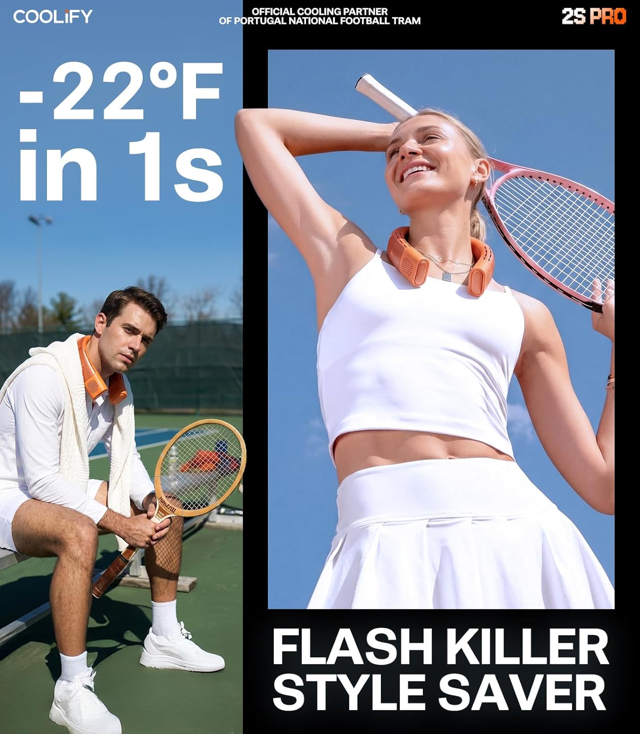 Compact wearable neck cooler with semiconductor cooling in {color}, featuring ice-feel silicone design for travel and outdoor activities — view 3
