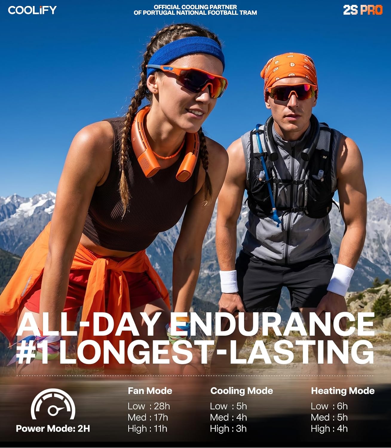 Compact wearable neck cooler with semiconductor cooling in {color}, featuring ice-feel silicone design for travel and outdoor activities — view 3