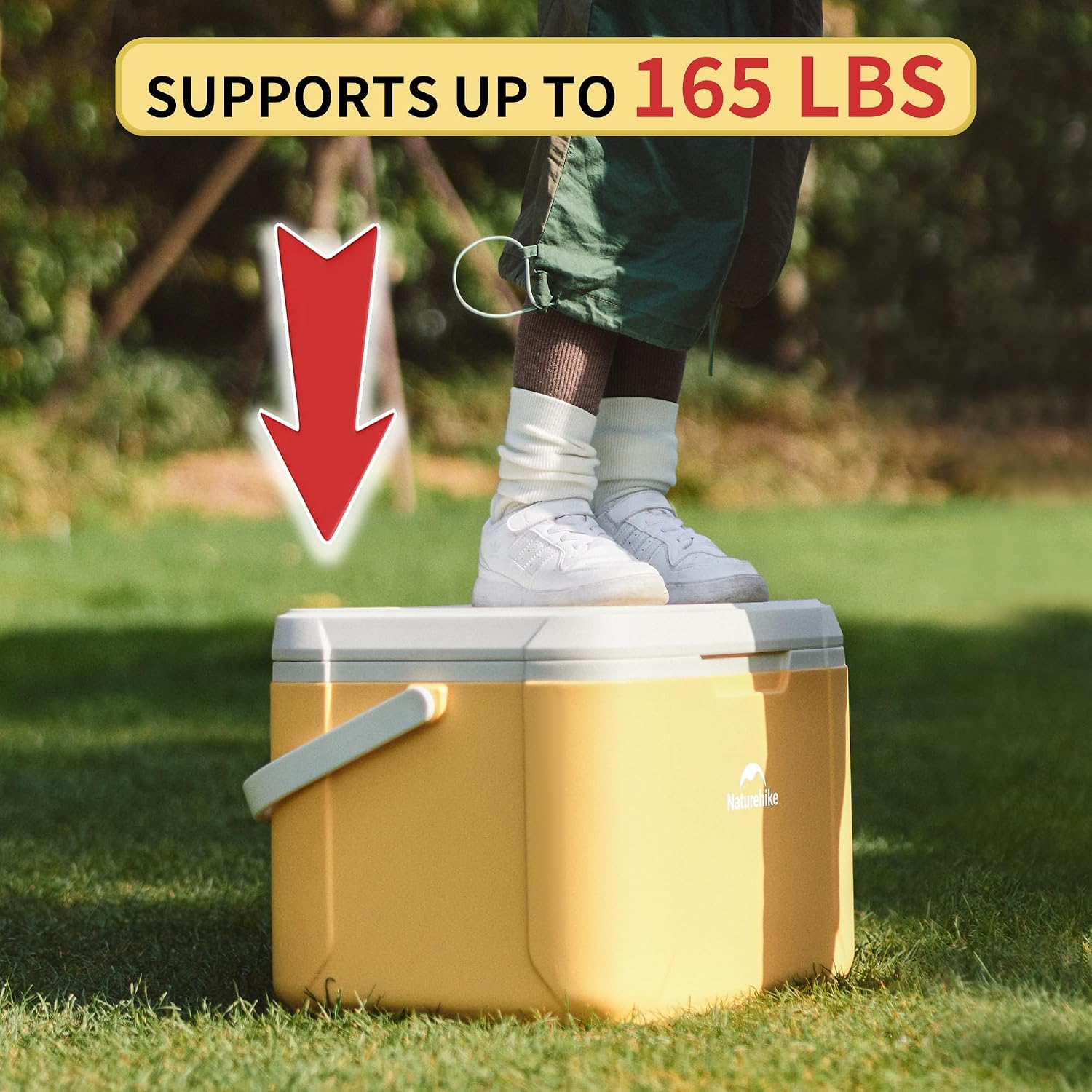 {color} hardshell ice cooler with insulated design, shown in {size}-quart capacity for outdoor camping and beach trips — view 4