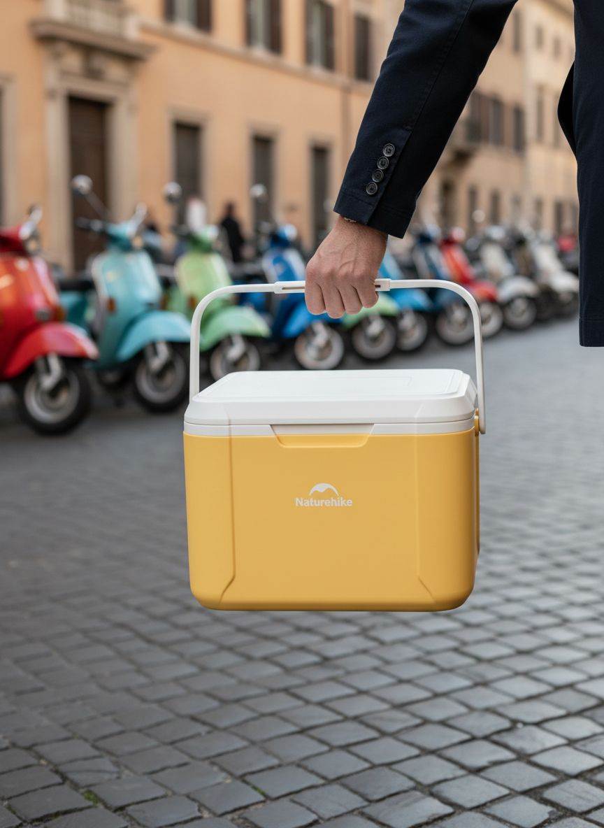 {color} hardshell ice cooler with insulated design, shown in {size}-quart capacity for outdoor camping and beach trips — view 3