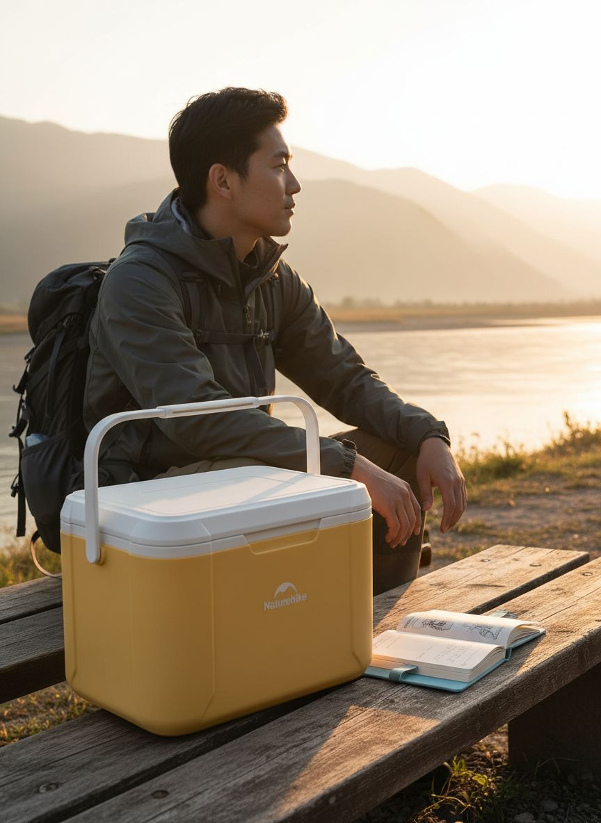 {color} hardshell ice cooler with insulated design, shown in {size}-quart capacity for outdoor camping and beach trips — view 2