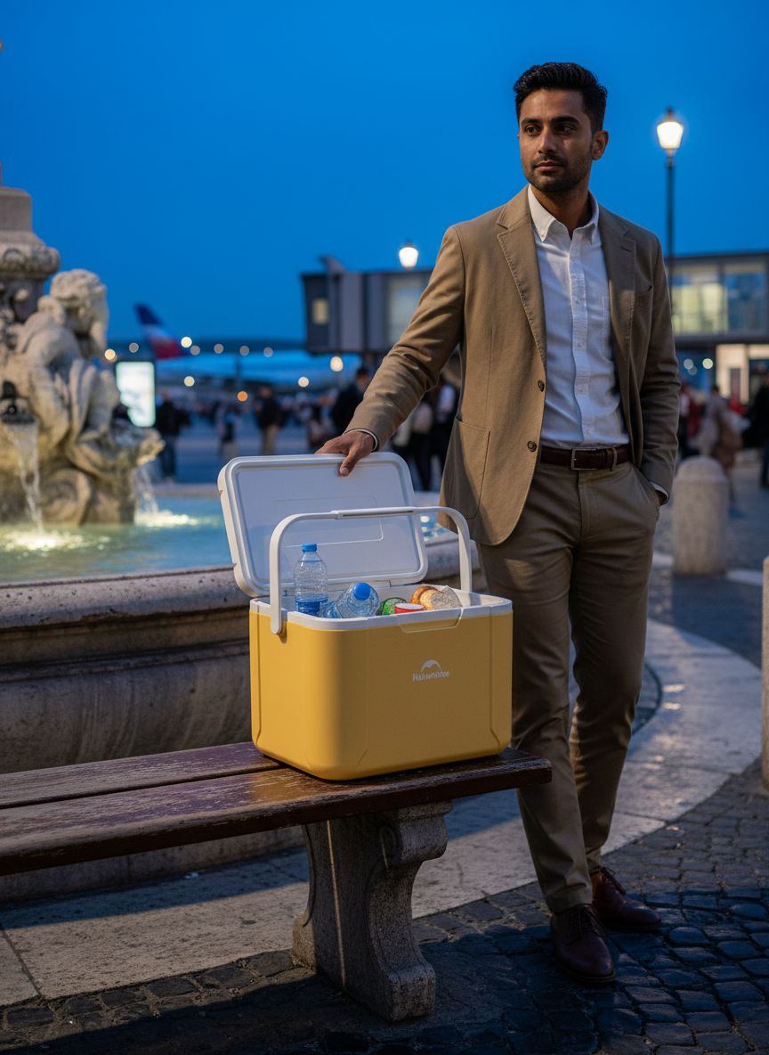 {color} hardshell ice cooler with insulated design, shown in {size}-quart capacity for outdoor camping and beach trips — view 4